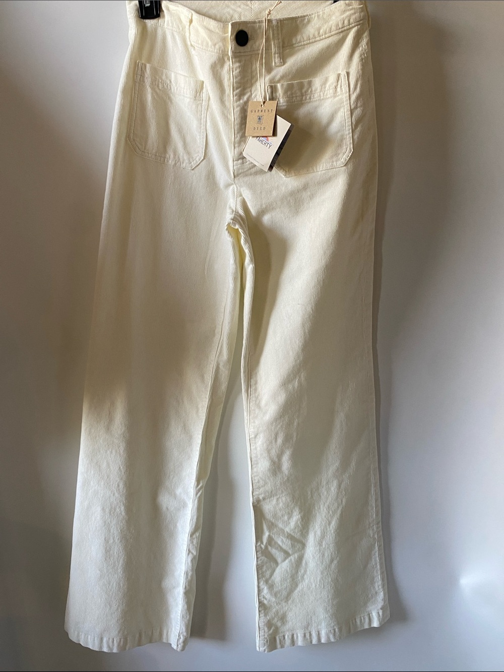 Faherty Cream Corduroy Pants SZ 26 NWT